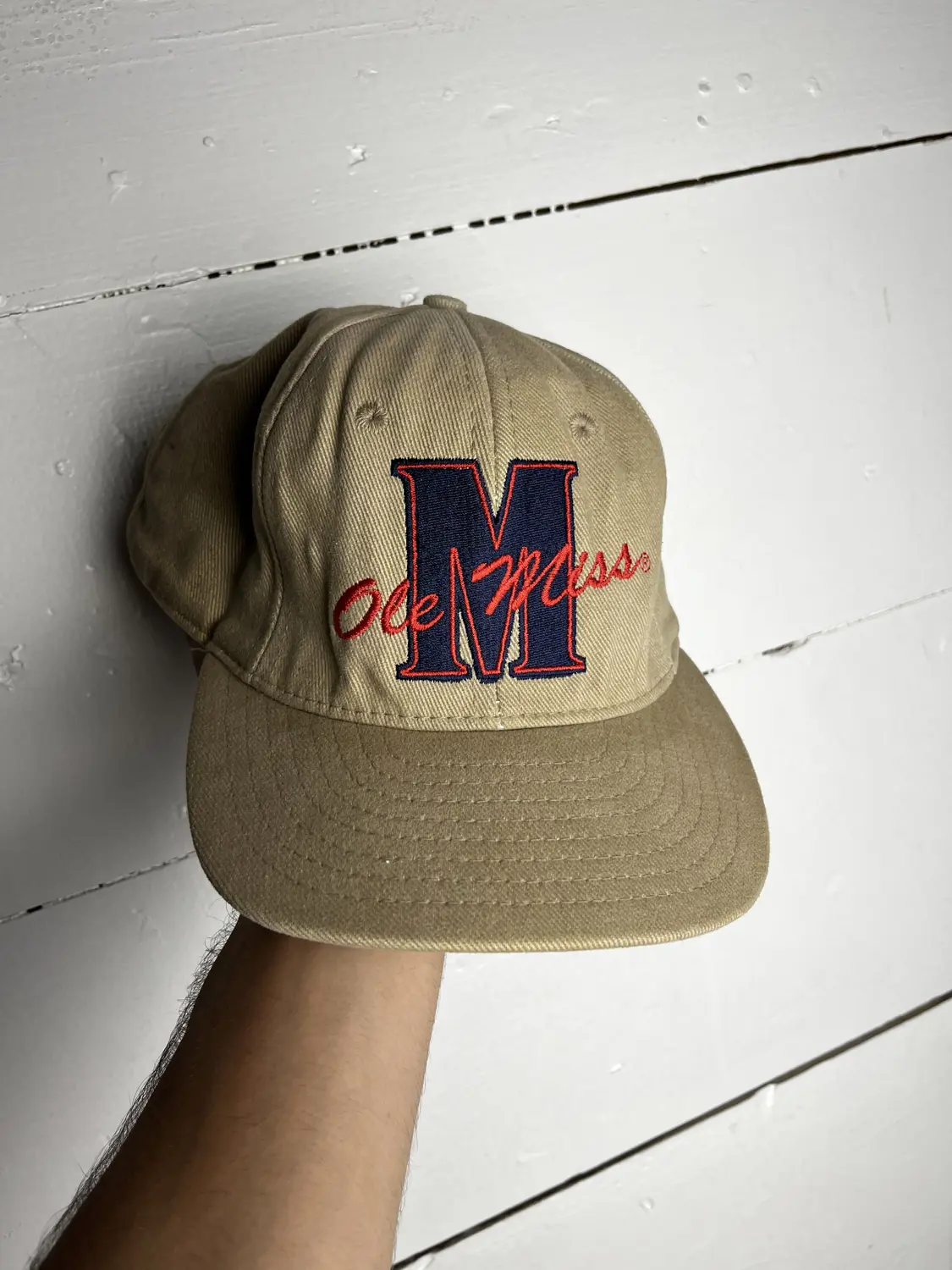 Vintage Beige Ole Miss hat