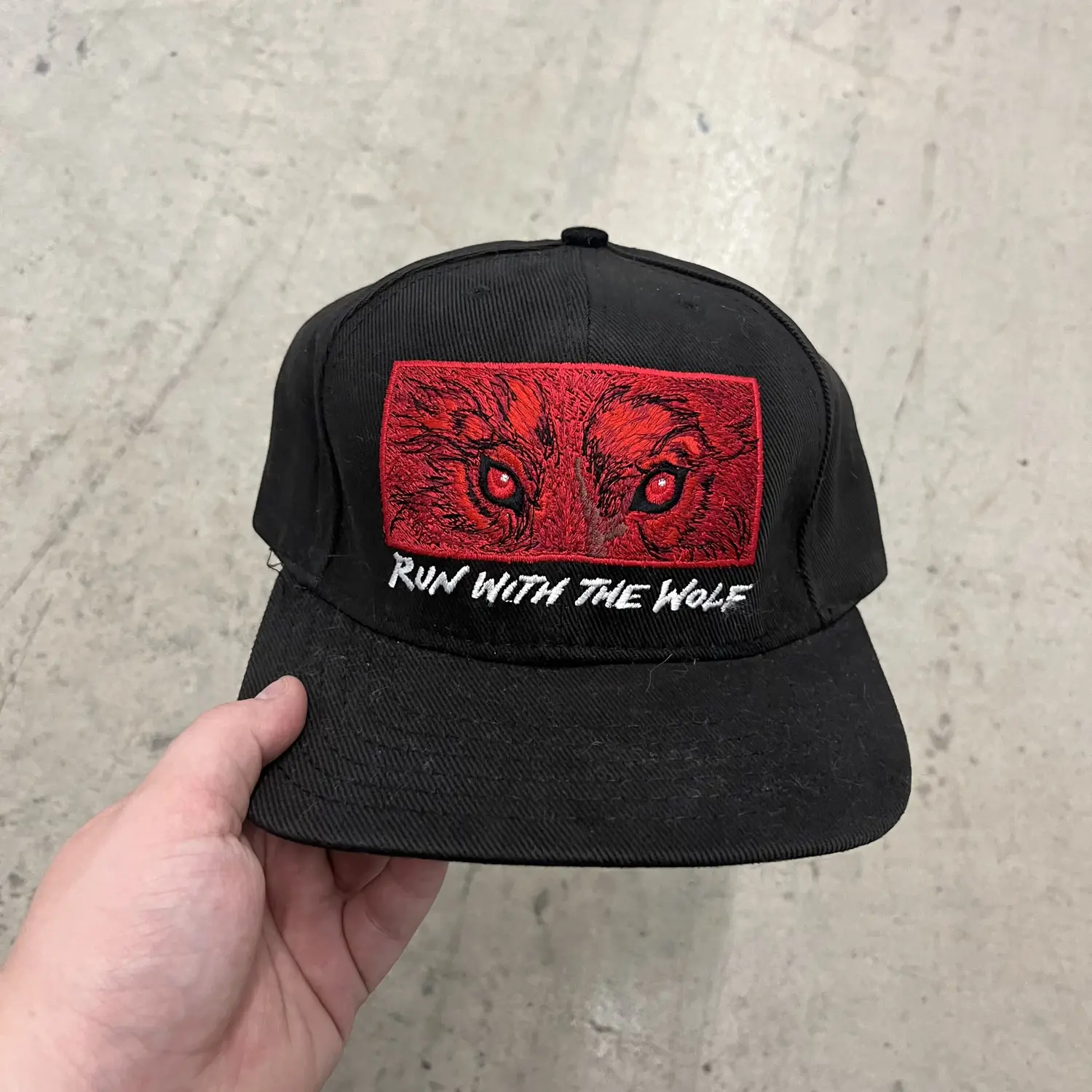 90s Anhauser Busch Red Wolf Strapback Hat