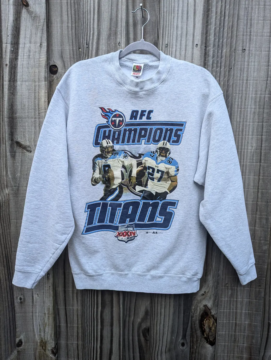 Vintage 2000 Tennessee Titans Eddie George Steve McNair Crewneck Sweatshirt Size Large