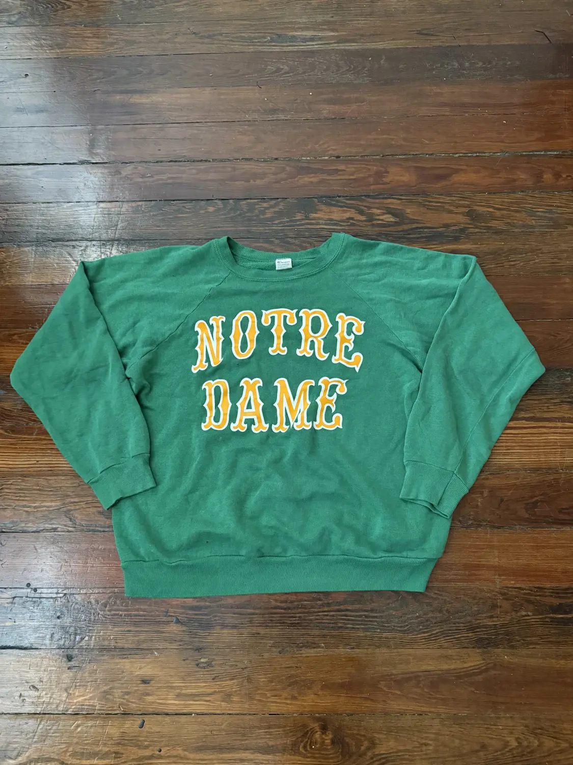 Vintage 70’s/80’s Green Champion Notre Dame Crewneck Sweatshirt