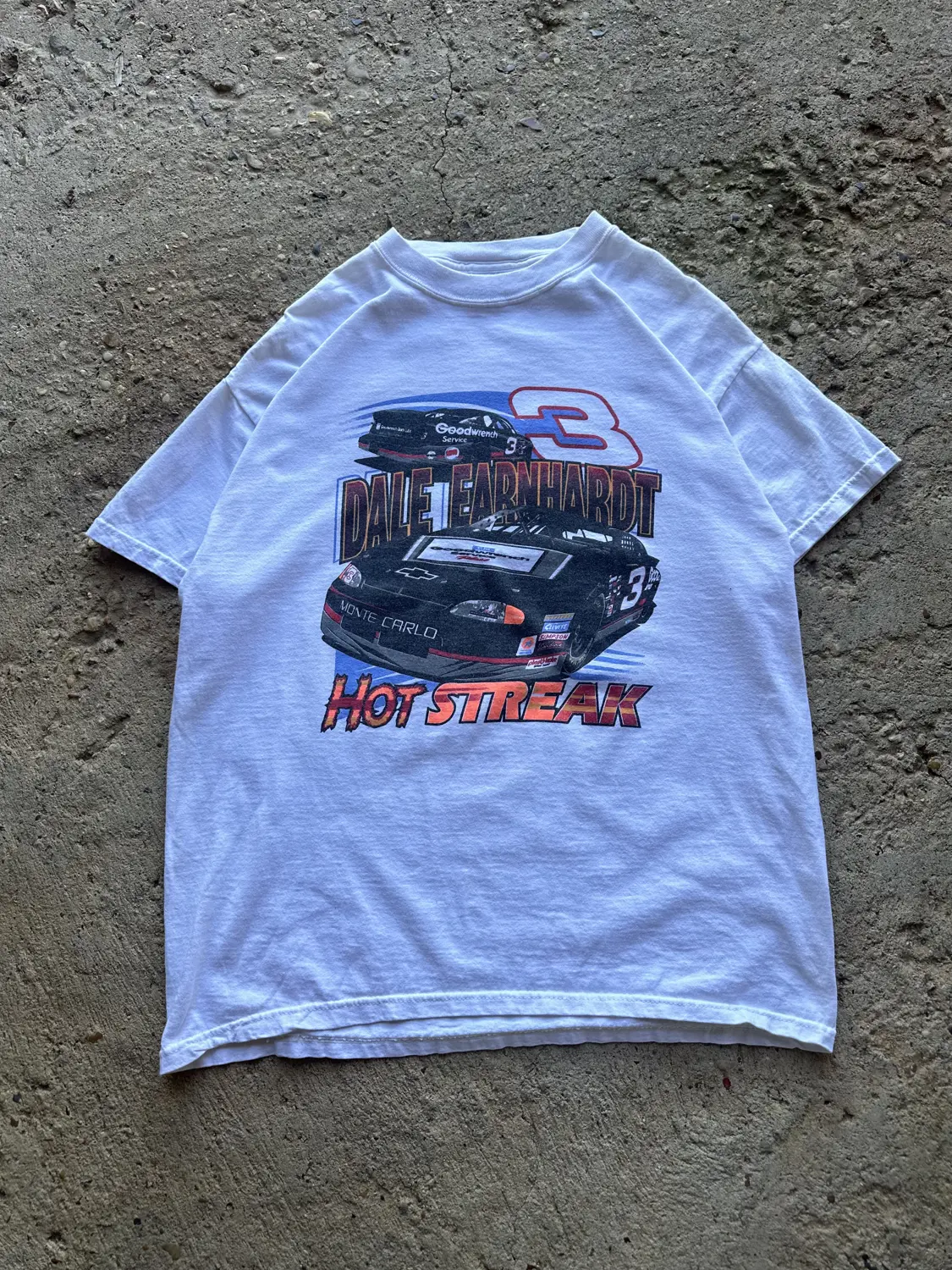 2000s White Dale Earnhardt Sr. Hot Streak Tee