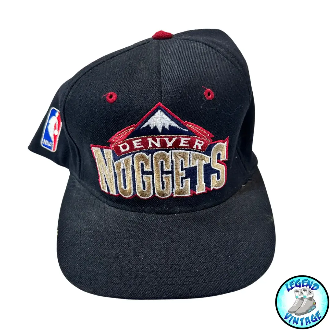 Denver Nuggets Black Plan Logo Fitted Starter Hat