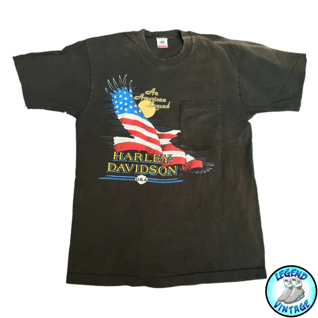 Harley Davidson Spellout USA Eagle T-shirt