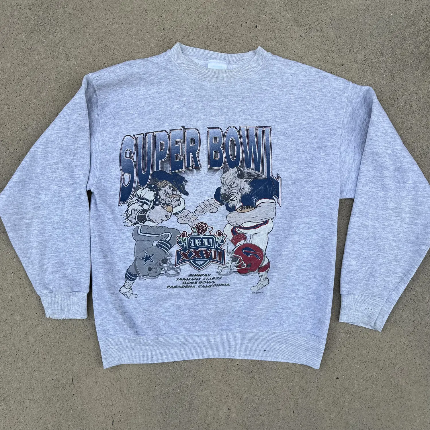 1993 Super Bowl XXVII Cowboys vs. Bills Crewneck