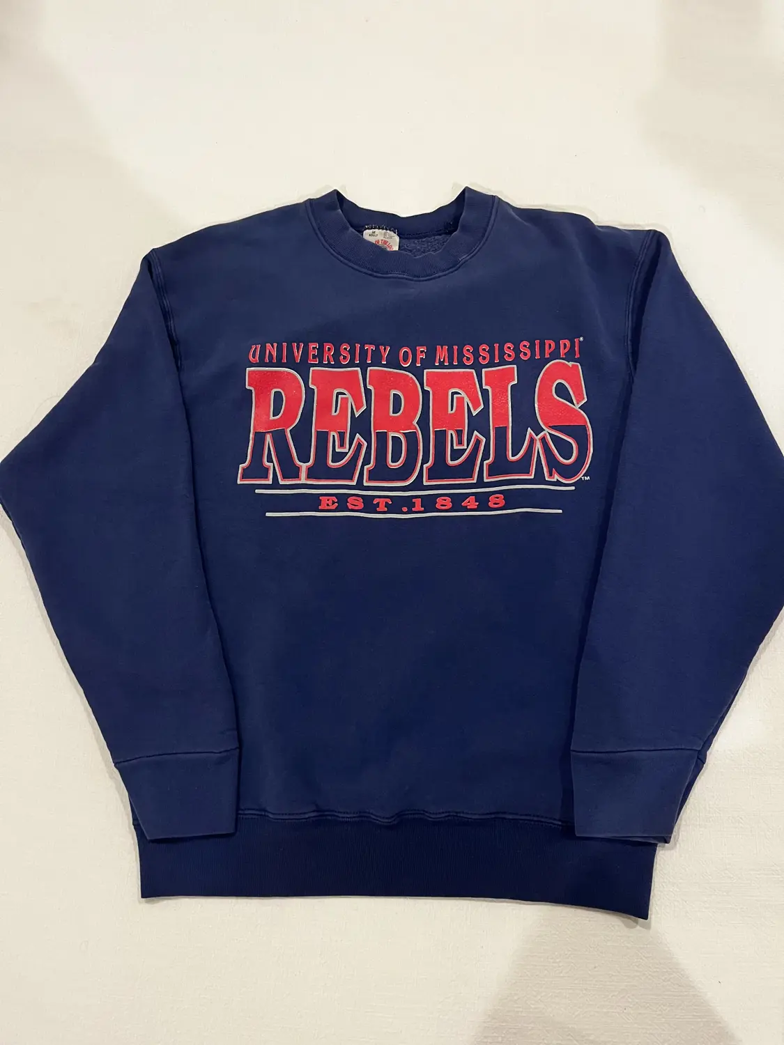 Ole Miss fruit of the loom crewneck