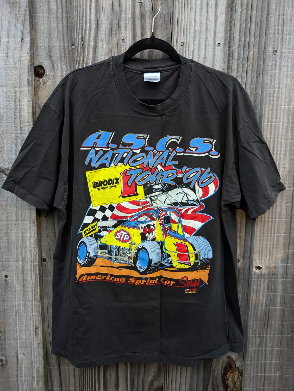 Vintage 1996 Sprint Car Tour T-shirt Front/Back Graphics Size XL