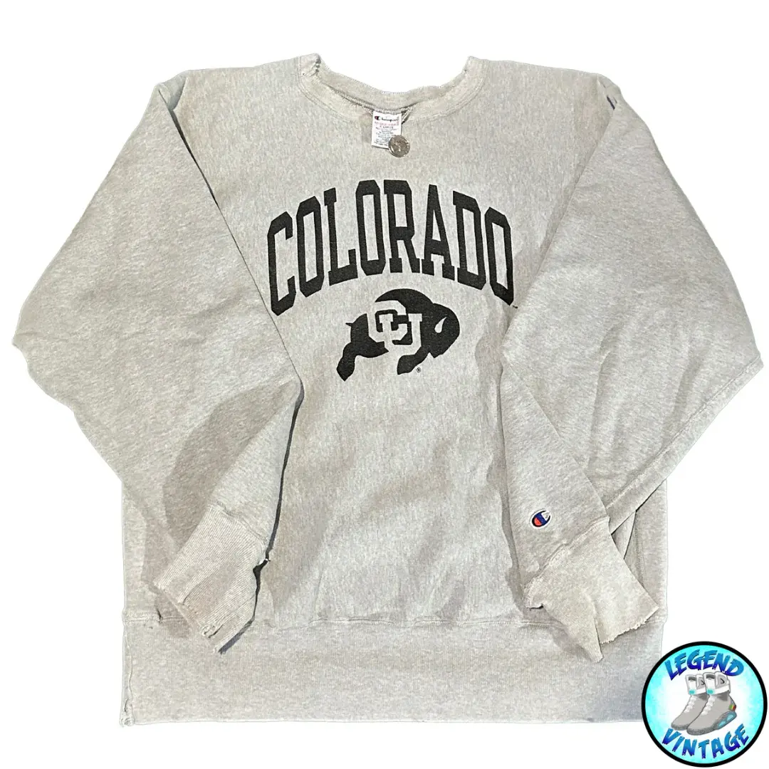 Colorado Buffs Grey Reverse Weave Crewneck