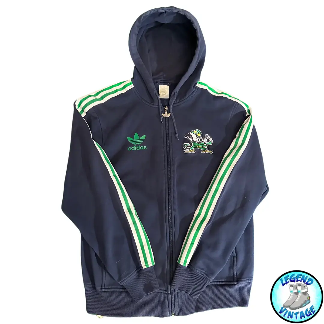 Adidas Notre Dame Zipup Hoodie Navy