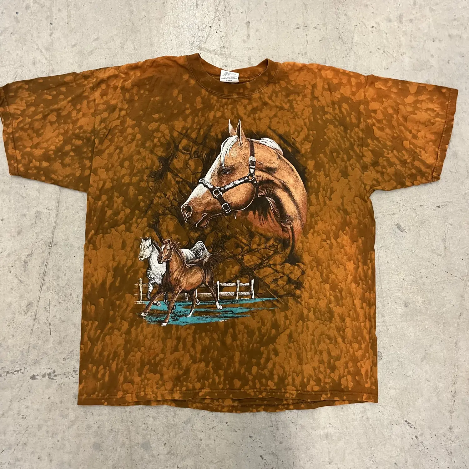 90s Horse Acid Wash Tee