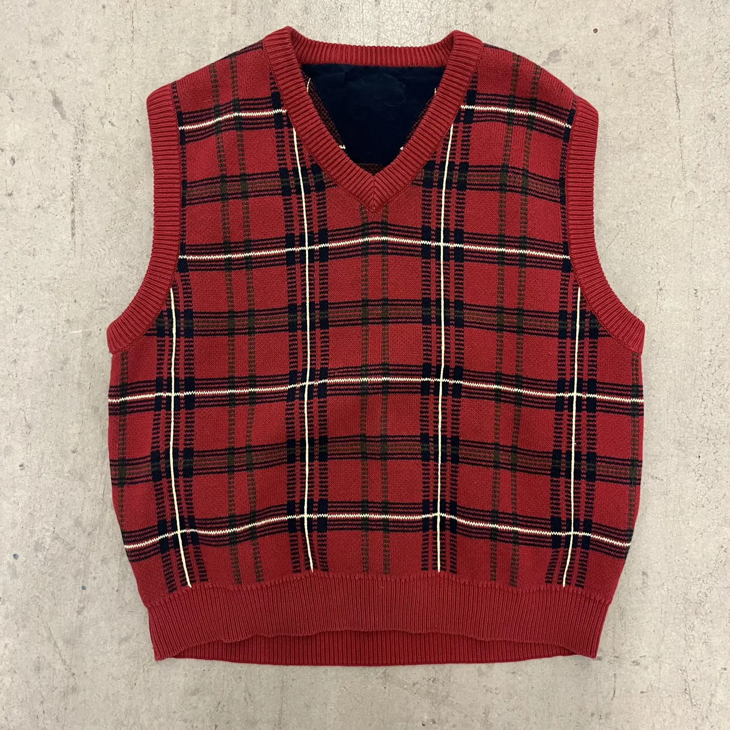 Vintage Plaid Sweater Vest