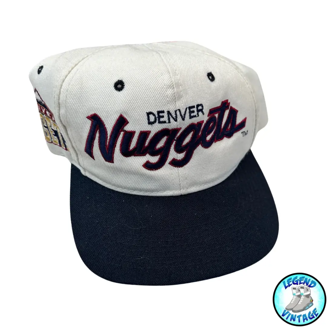 Denver Nuggets White Script Hat