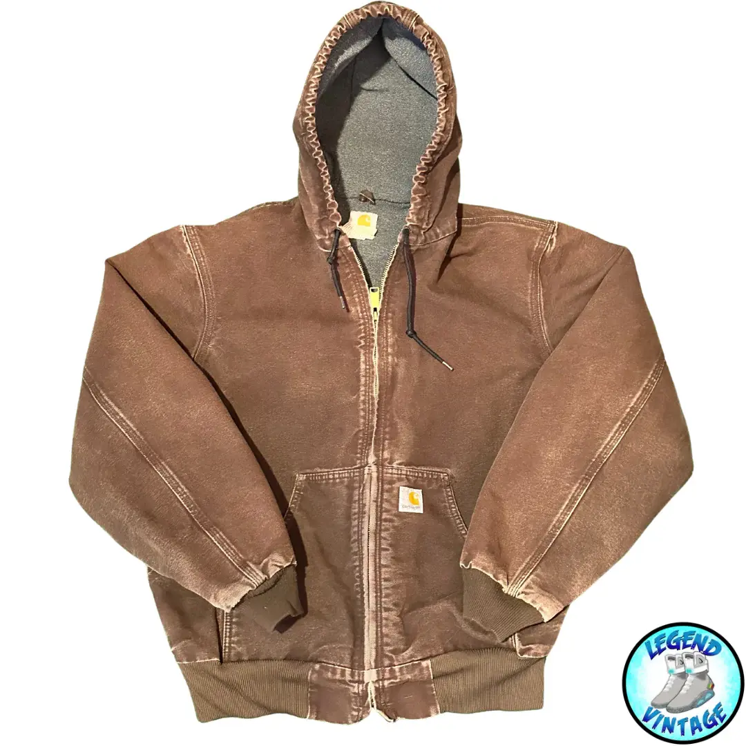 Carhartt Faded Brown Hooded/Fuzzy Lined Jacket