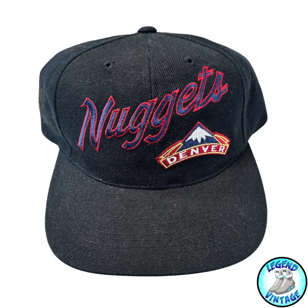 Denver Nuggets Black Script Hat