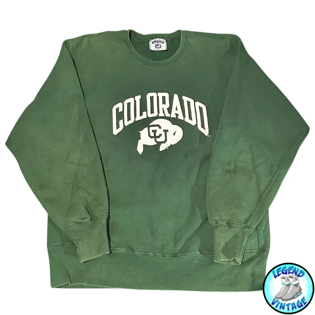 Colorado Buffs White Spellout Crewneck