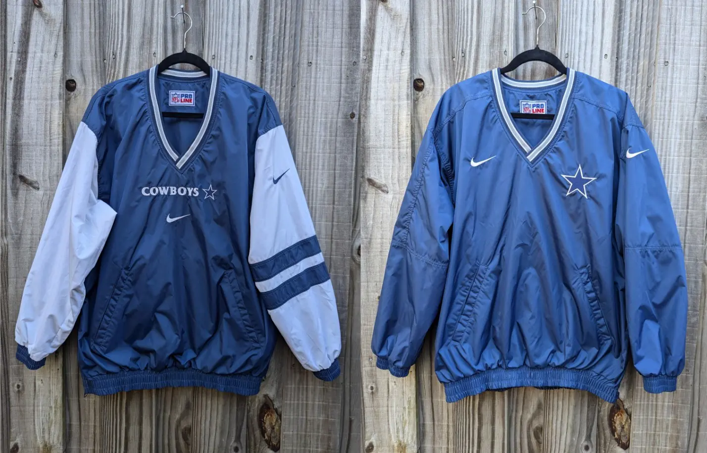 Vintage 90's Nike Dallas Cowboys Reversible Windbreaker Pullover Size Medium