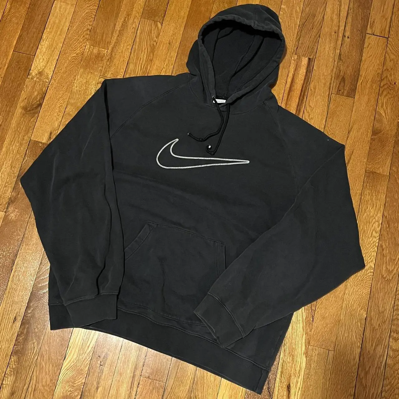 Vintage Faded Nike Center Swoosh Hoodie Distressed