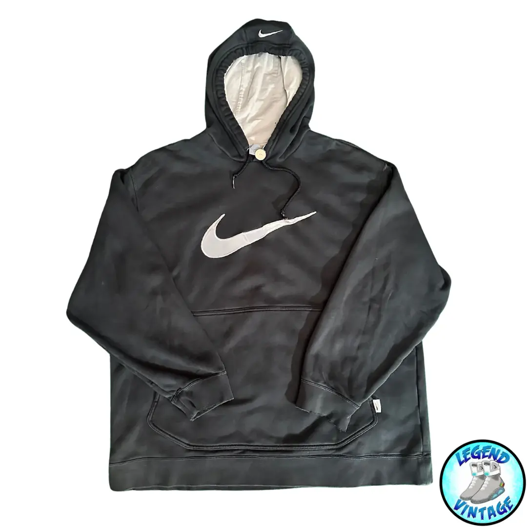 Nike Big Swoosh Center Black Hoodie