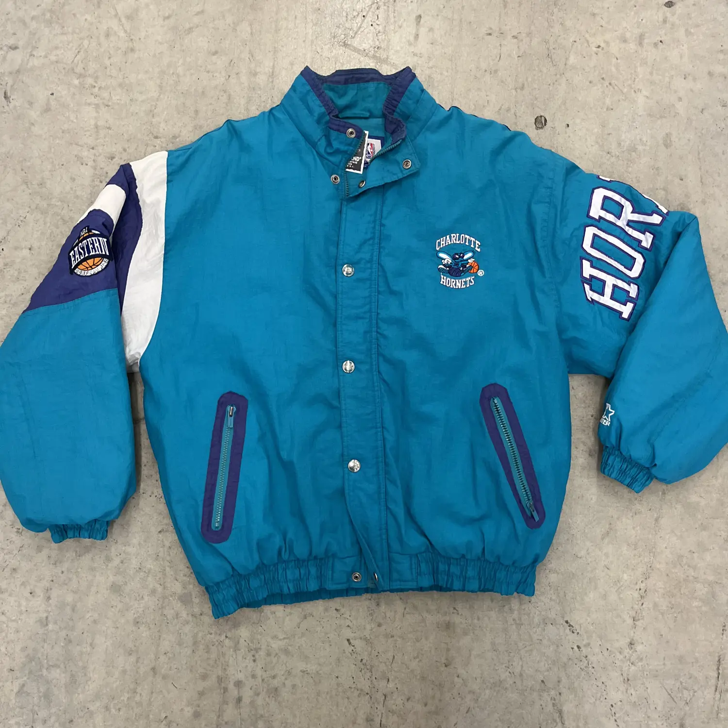 90s Charlotte Hornets Starter Puffer Jacket