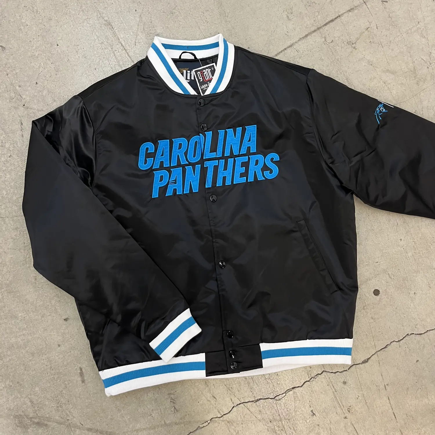 Y2K Carolina Panthers Satin Jacket