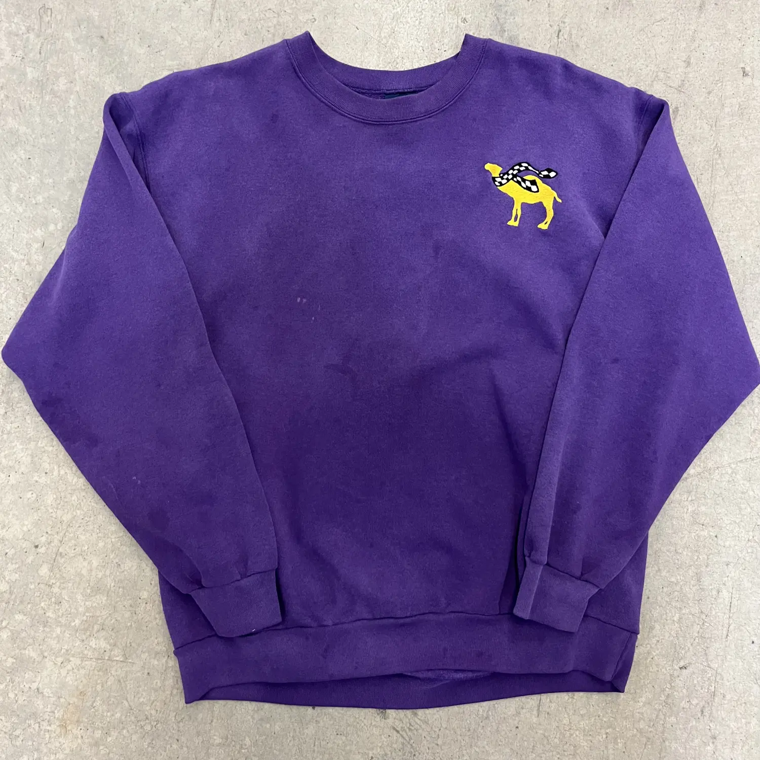 90s Camel Racing Embroidered Crewneck