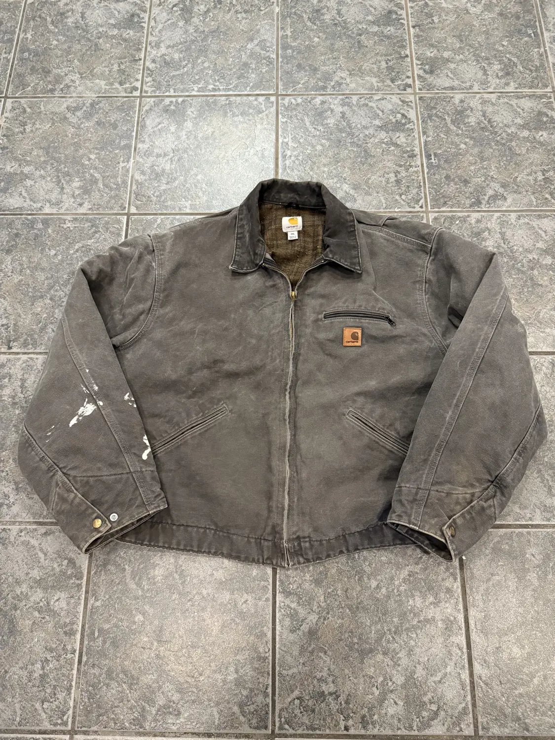 Vintage Grey Carhartt Detroit Jacket