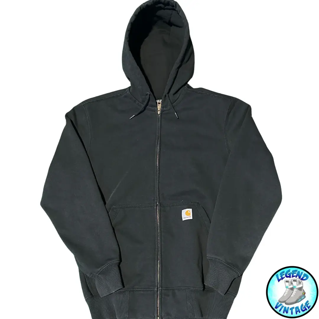 Carhartt Black Zip-Up Patch Hoodie